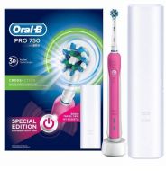 Oral-B Pro 750 Pink sähköhammasharja  + matkakotelo