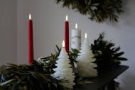 Uyuni LED kynttilä joulupuu 10x15 cm valkea smooth