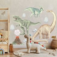 Pastelowe Dinosaurukset I sisustustarra 11 kpl 10-83 cm vihreä/ruskea