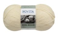Novita Wool Rescue lanka 100g luonnonvalkoinen 010