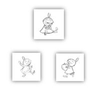 Optodesign Lasinalunen Moominvalley Pikku Myy sketches 6 kpl