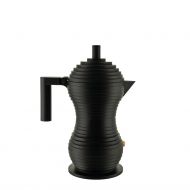 Alessi Pulcina Black espressopannu 3:lle kupille musta