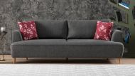 Chic Home 3-istuttava sohva Elise 230 cm, tummanharmaa