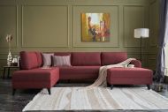 Chic Home kulmavuodesohva Bessi divaanilla 300x202 cm, viininpunainen