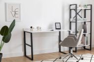 Chic Home työpöytä Jori 120x60x75 cm, valkoinen / musta