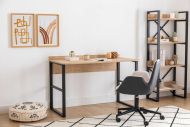Chic Home työpöytä Jani 120x60x75 cm, vaaleanruskea/musta