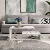 Chic Home sohvapöytä Anne 100x50x40 cm, valkoinen/musta