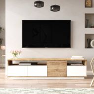 Chic Home TV-taso Franni 180 cm, ruskea/valkoinen