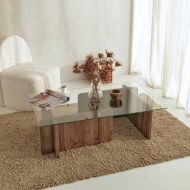 Chic Home sohvapöytä Ensi 105x65x30 cm, kirkas/ruskea
